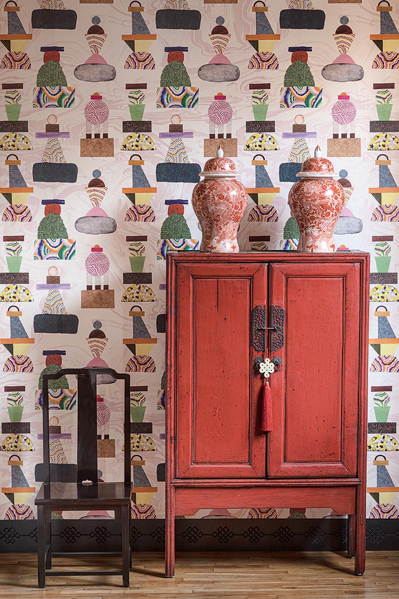 Kawachi room setting — Pierre Frey wallpaper