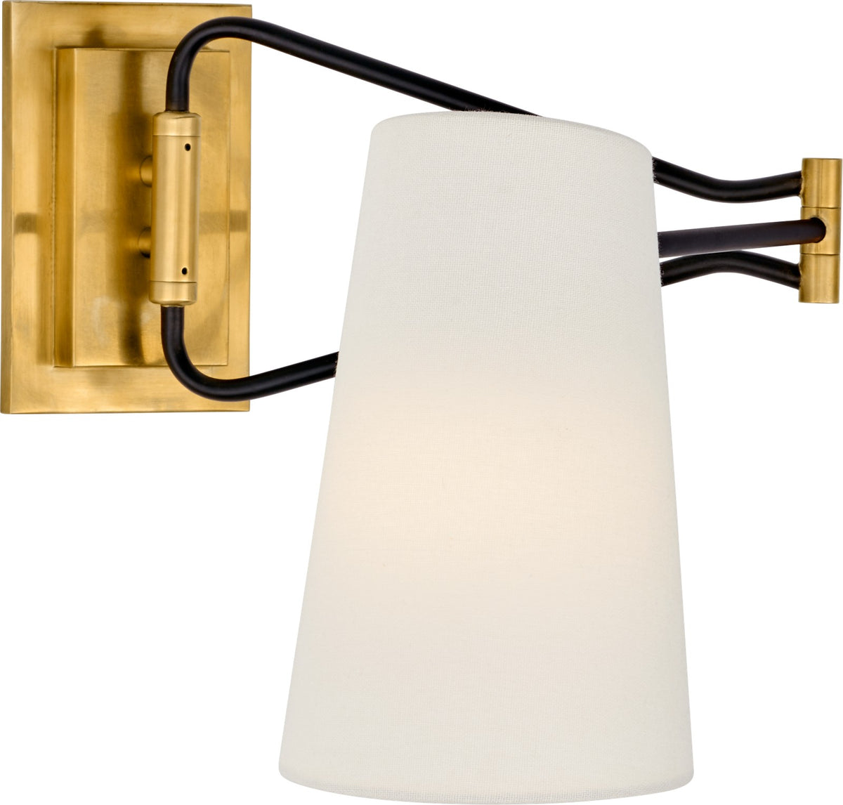 Keil Swing Arm Vägglampa — Visual Comfort — Antique-Burnished Brass / Utan ljuskälla detaljbild