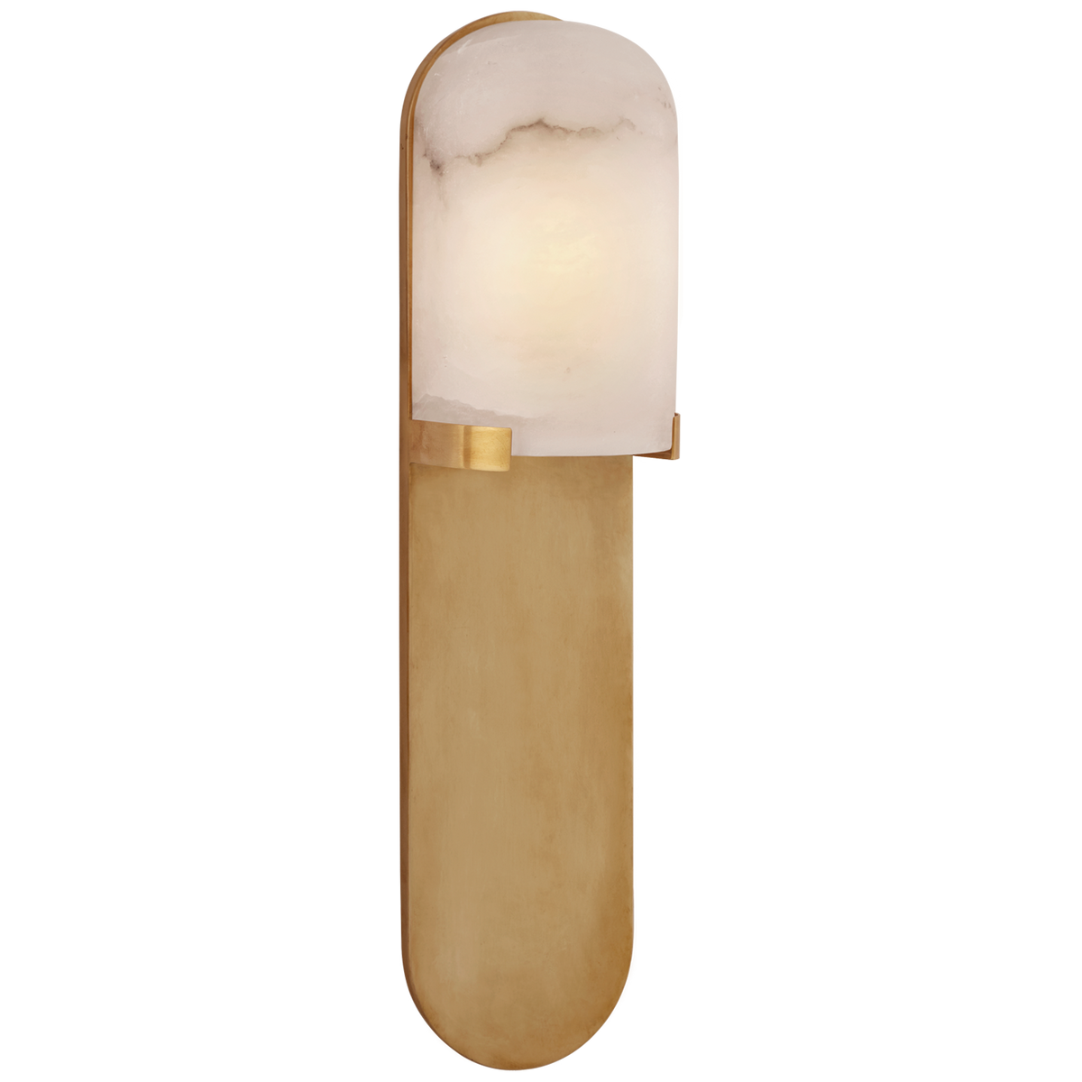 Melange Wandlamp Medium – Antique-Burnished Brass With Alabaster Shade