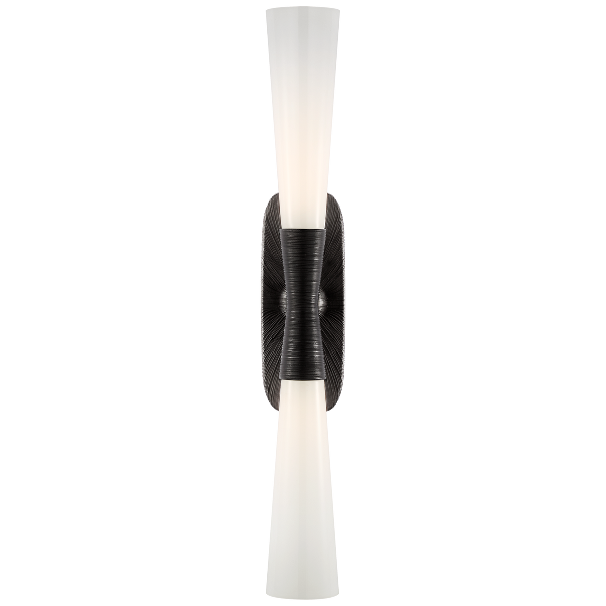 Utopia-seinävalaisin – Aged Iron With White Glass