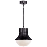 Precision Pendant – Bronze With White Glass