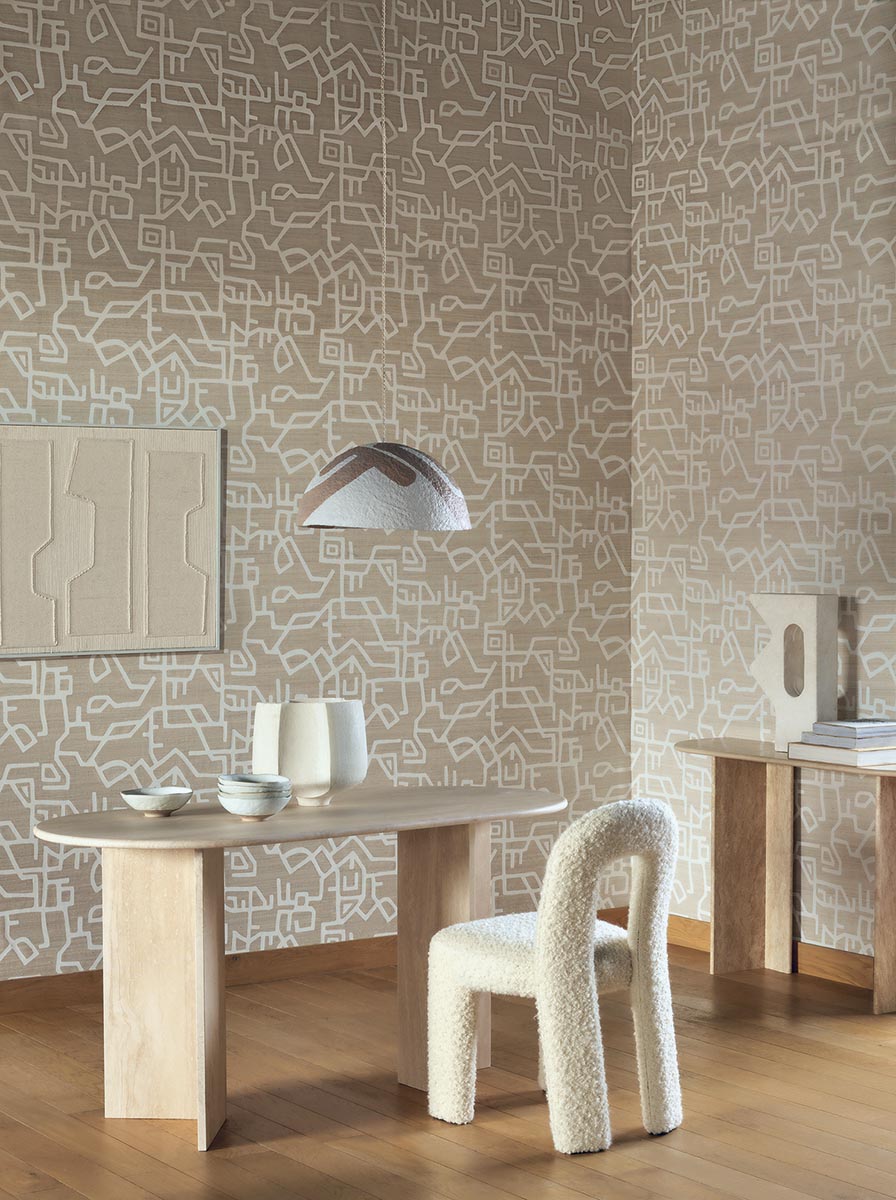 L’Explorateur room setting — Pierre Frey wallpaper