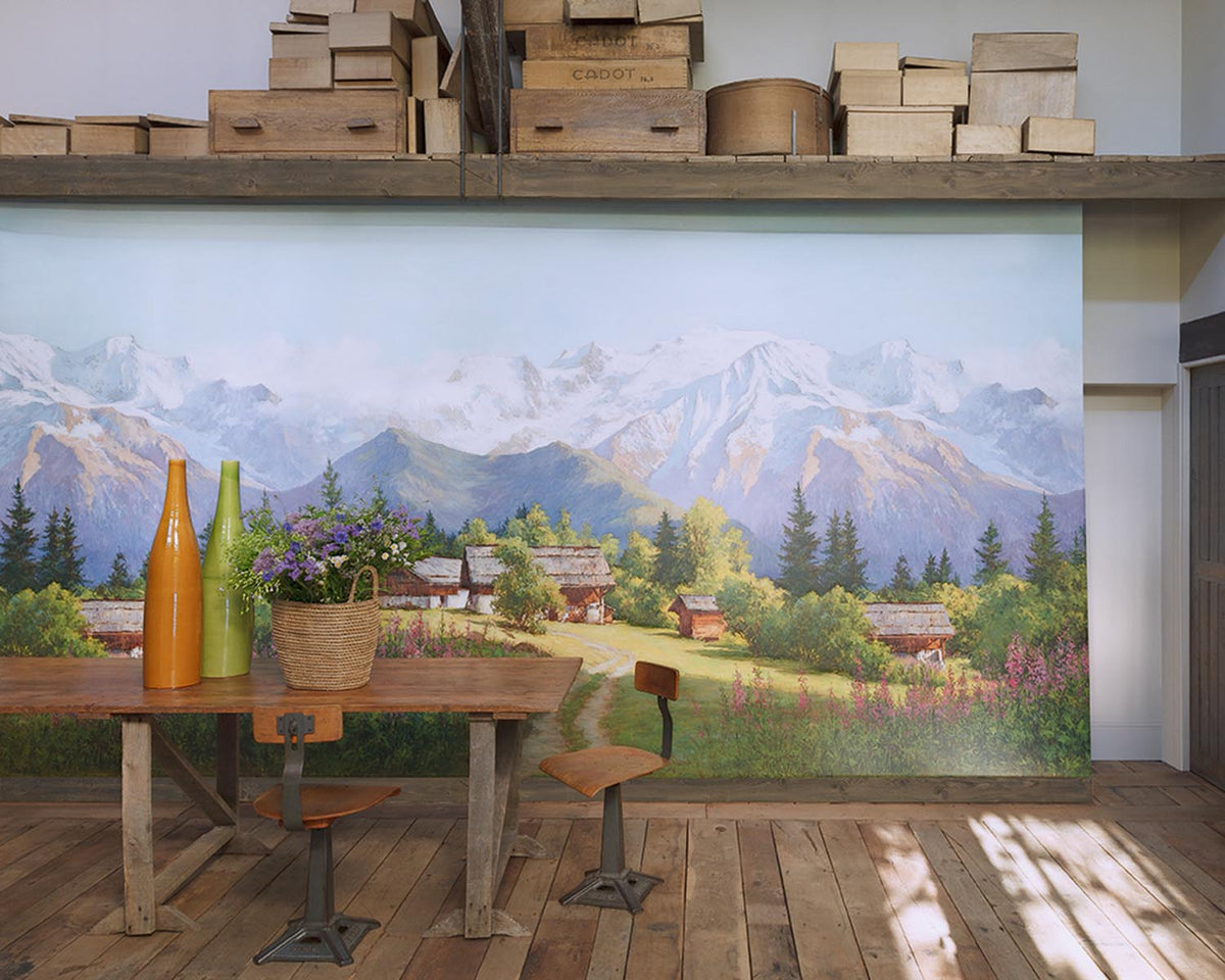 La Vallee du Mont Blanc miljöbild — Pierre Frey tapet