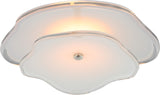 Leighton 14" Layered Plafonnière — kate spade new york for Visual Comfort & Co. — Polished Nickel with Cream Tinted Glass