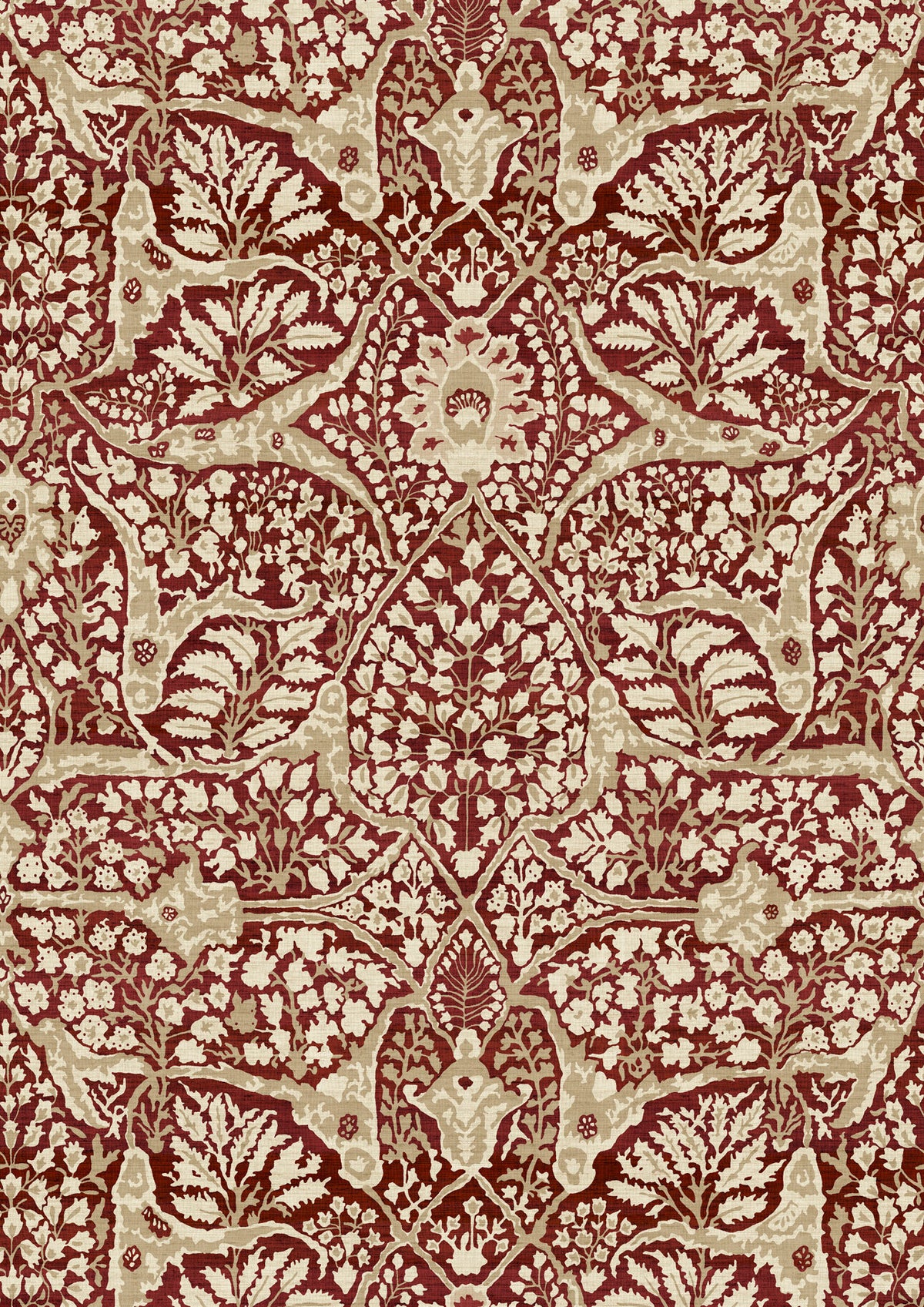 Alhambra 100 Garnet – volle Breite — Lewis & Wood Tapete