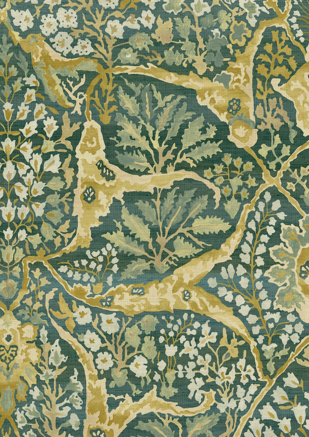 Alhambra 100 Verdure – Nahaufnahme — Lewis & Wood Tapete