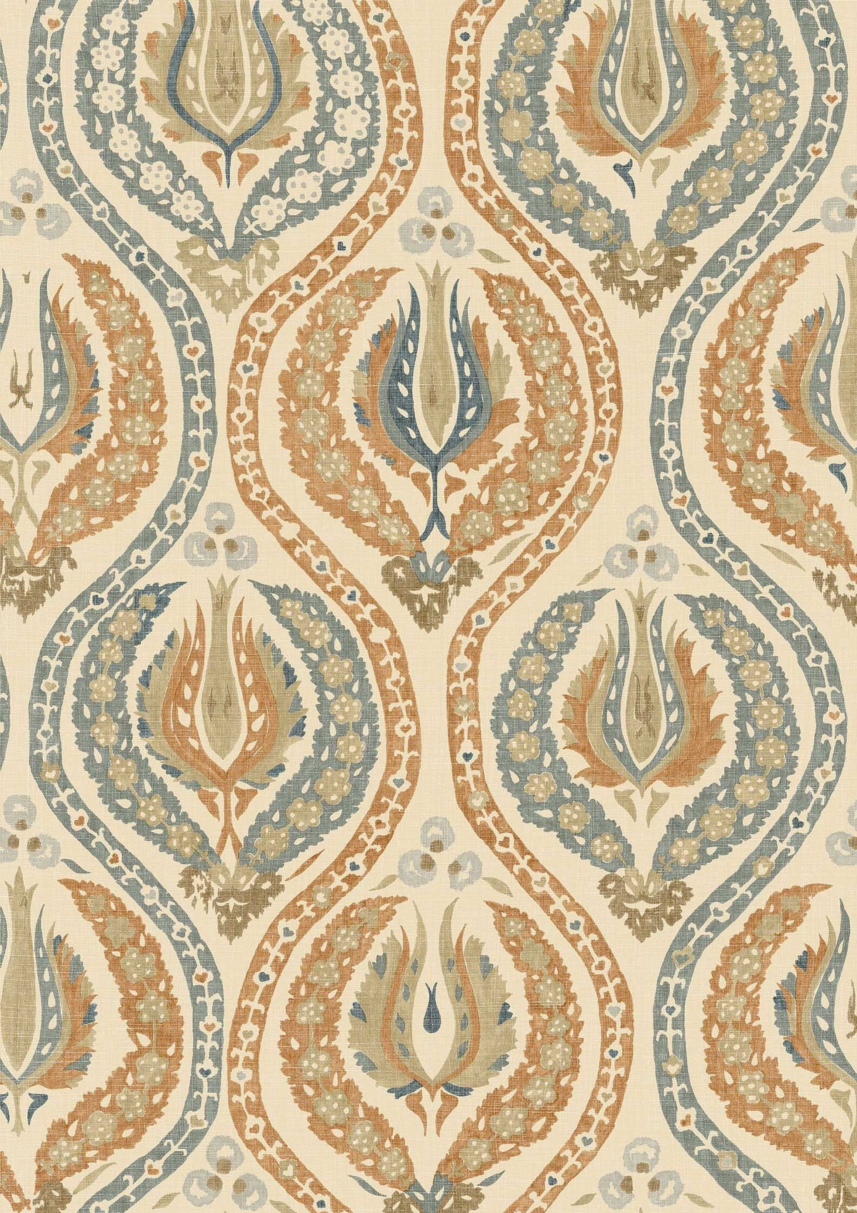 Benaki Amber Steel – Nahaufnahme — Lewis & Wood Stoff