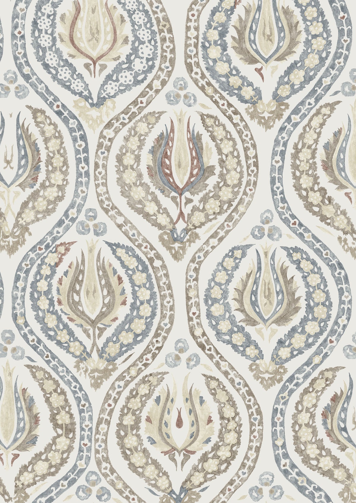 Benaki Blue Umber – Nahaufnahme — Lewis & Wood Stoff