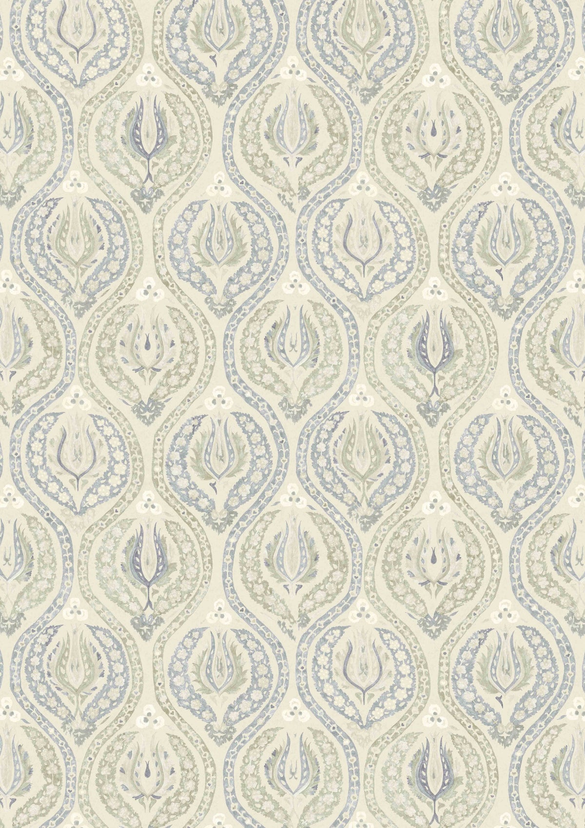 Benaki Green Slate – volle Breite — Lewis & Wood Tapete