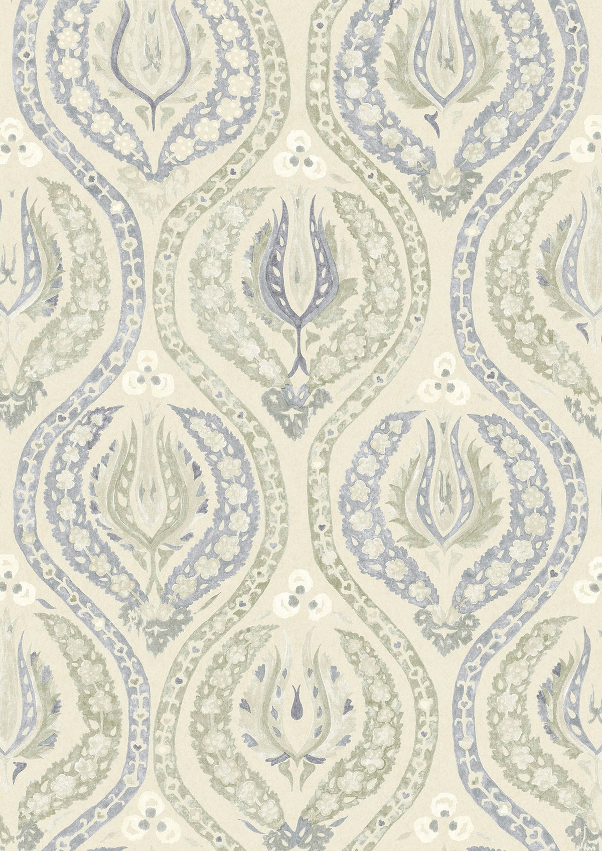 Benaki Green Slate – Nahaufnahme — Lewis & Wood Tapete