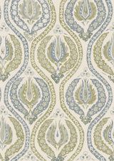 Benaki Lavender Green – Nahaufnahme — Lewis & Wood Stoff