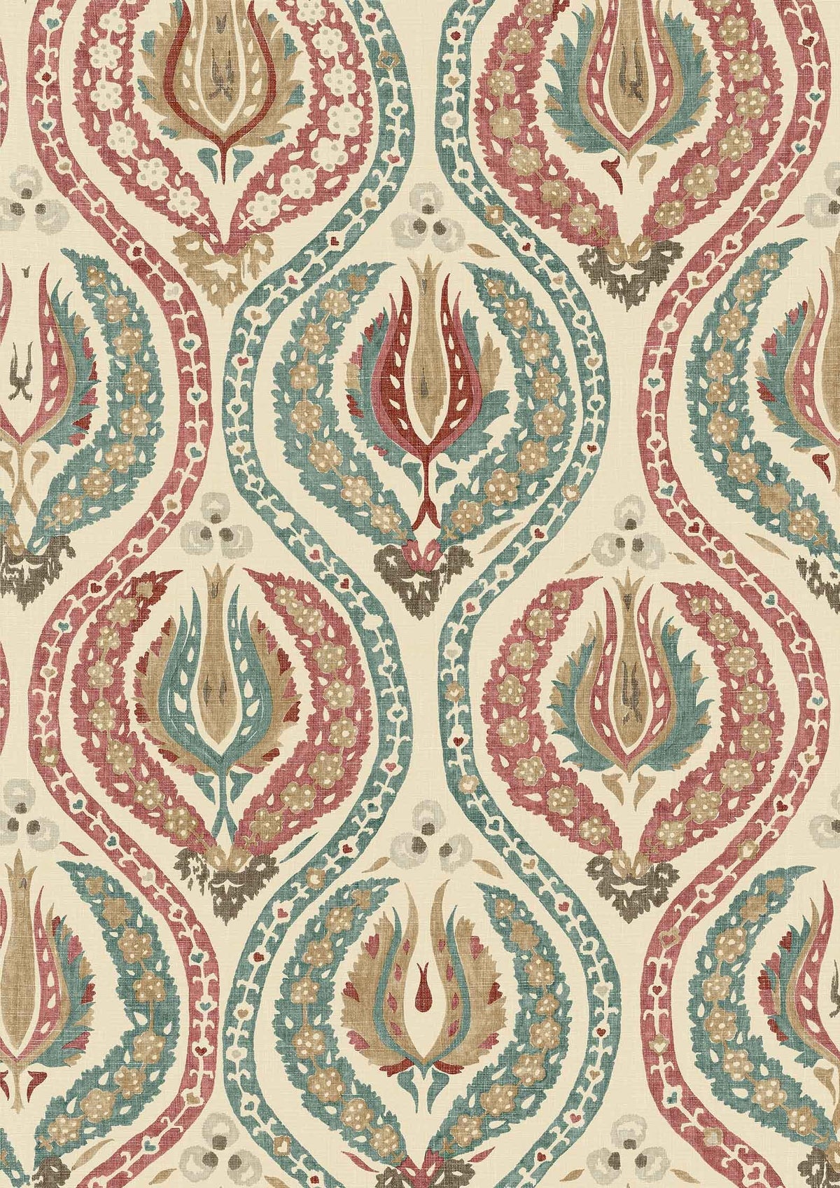Benaki Mulberry Blue – Nahaufnahme — Lewis & Wood Stoff