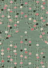 Blossom Peony Jade – Nahaufnahme — Lewis & Wood Stoff