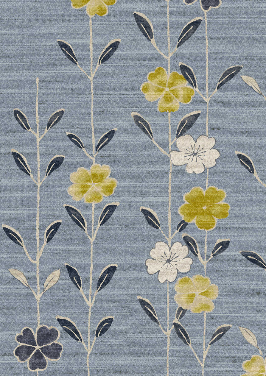 Blossom Saffron Sky — Lewis & Wood behang