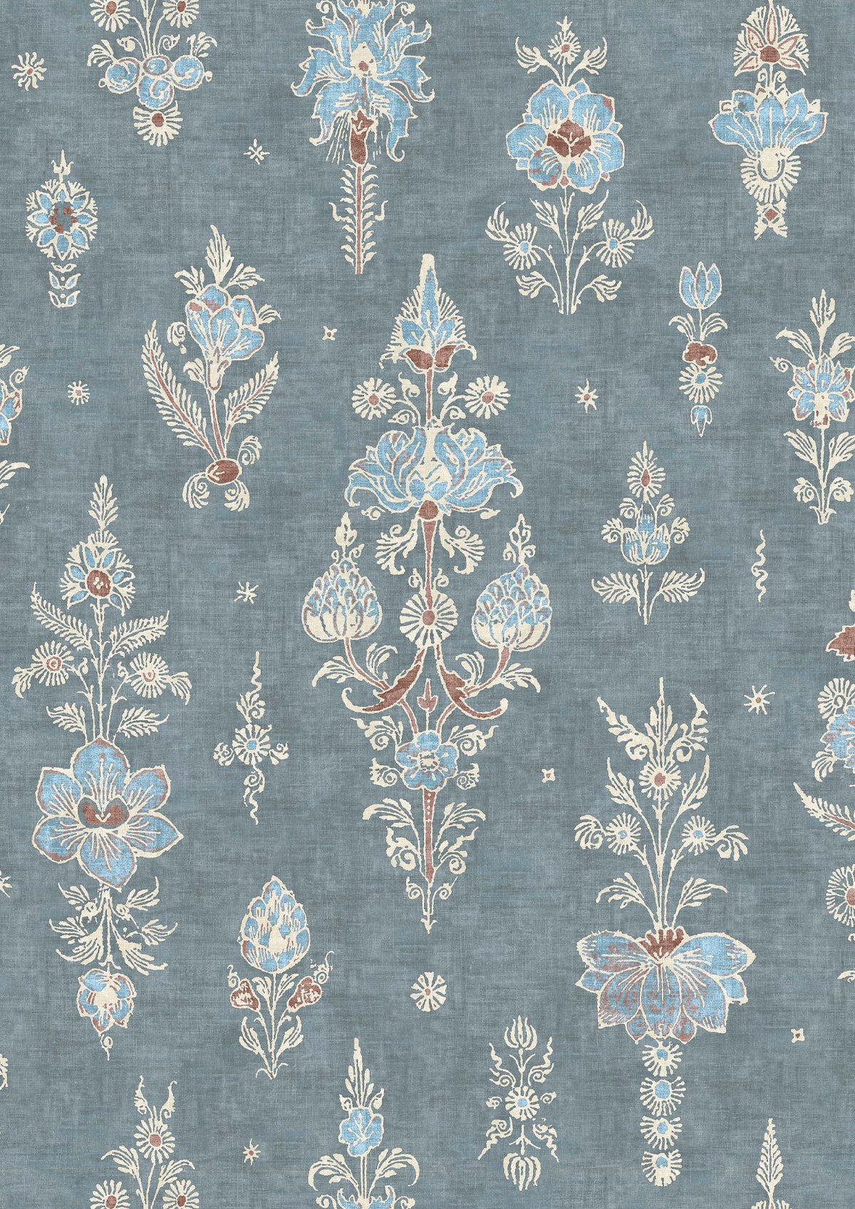 Citadel Blue Almond – close-up — Lewis & Wood stof