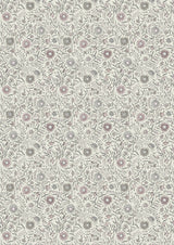 Daisy Chintz Amethyst – close-up — Lewis & Wood fabric