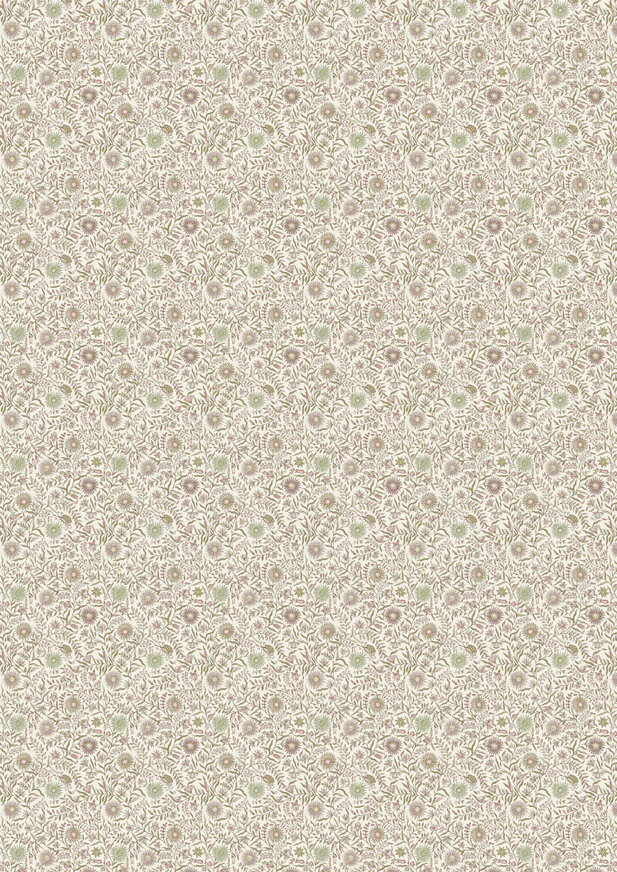 Daisy Chintz Mallow – full width — Lewis & Wood fabric