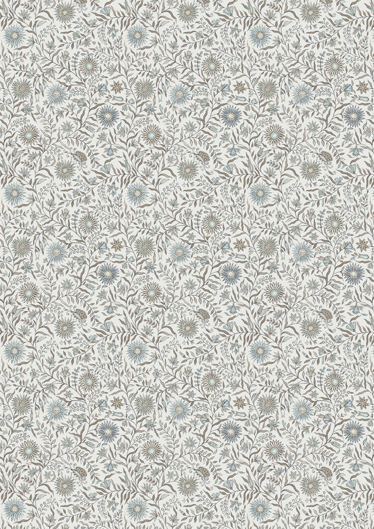 Daisy Chintz Topaz – close-up — Lewis & Wood fabric