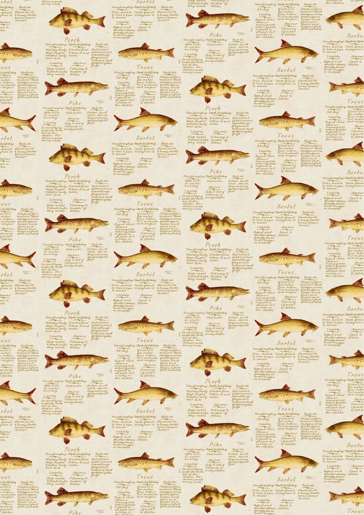 European Fish European Fish – volle Breite — Lewis & Wood Tapete