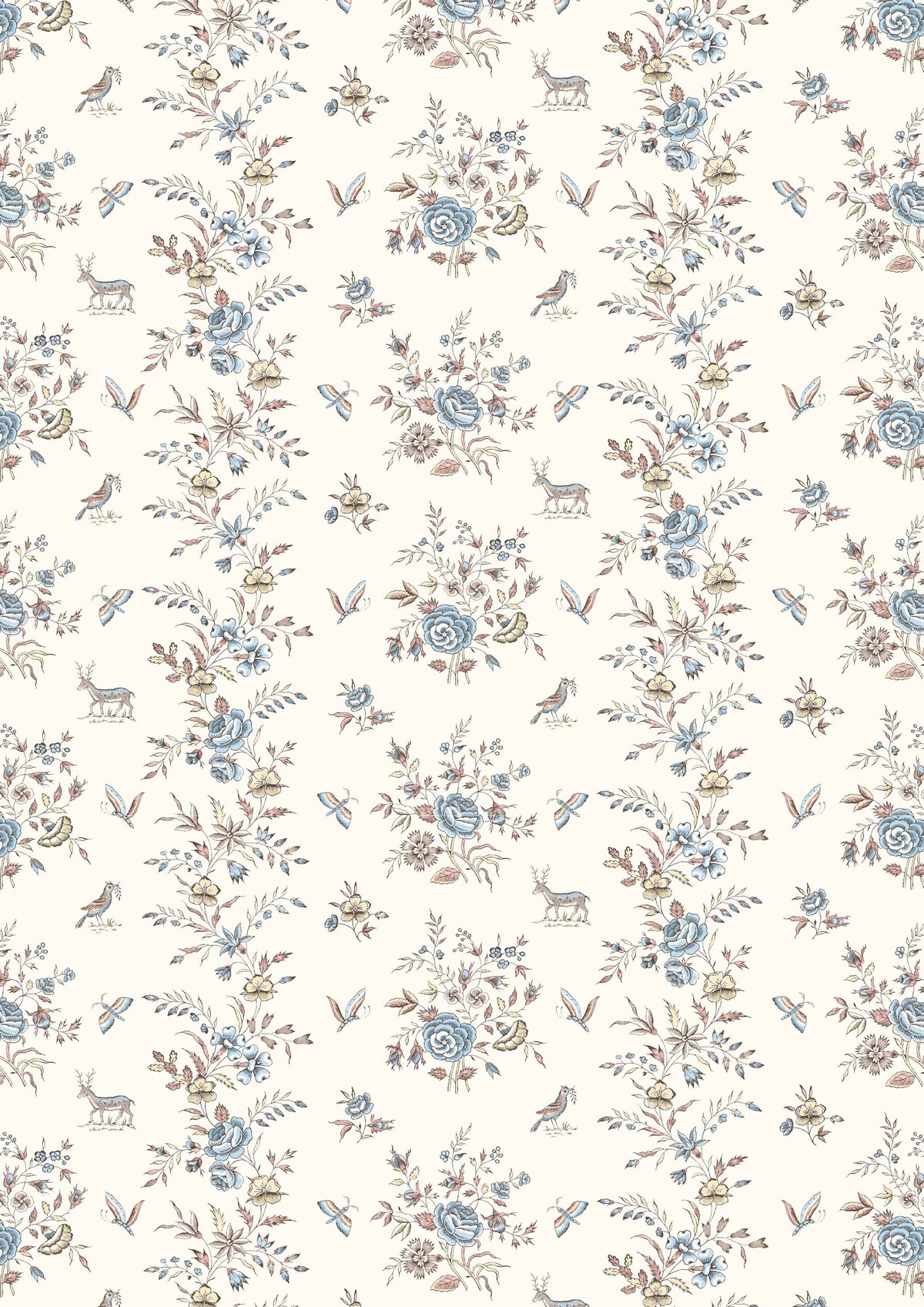 Fleurie Forget-Me-Not – volle breedte — Lewis & Wood stof