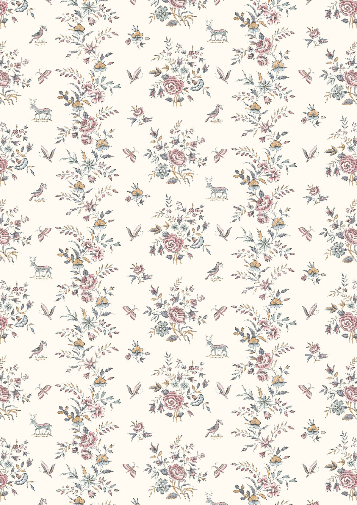 Fleurie Honeysuckle – volle breedte — Lewis & Wood stof