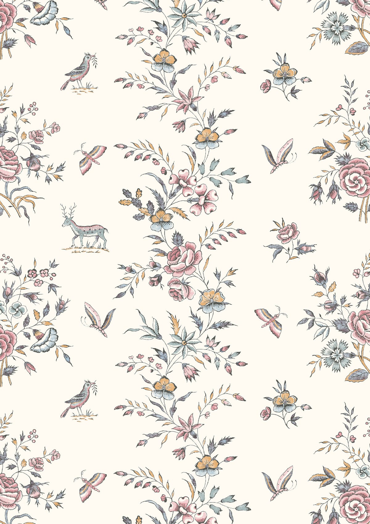 Fleurie Honeysuckle – close-up — Lewis & Wood behang