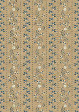 Folklore Buttermilk Blue – volle breedte — Lewis & Wood behang