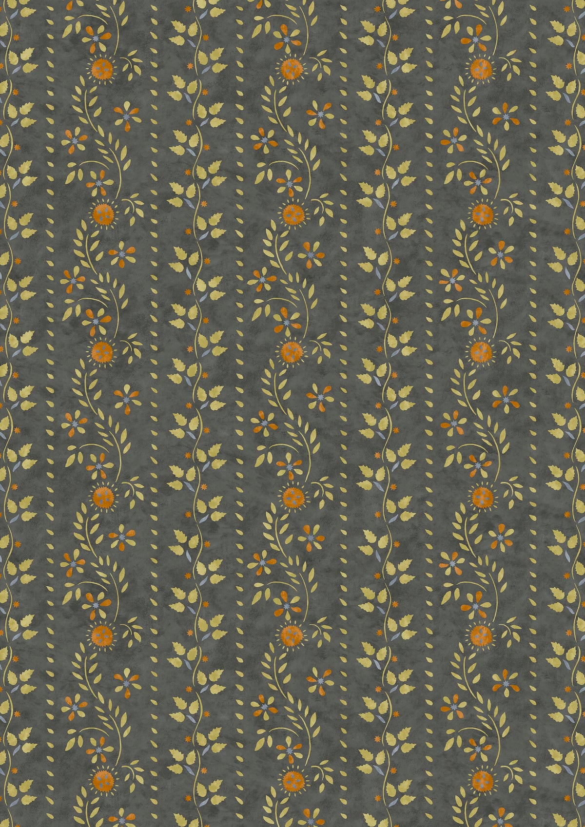 Folklore Charcoal Lime – volle breedte — Lewis & Wood behang