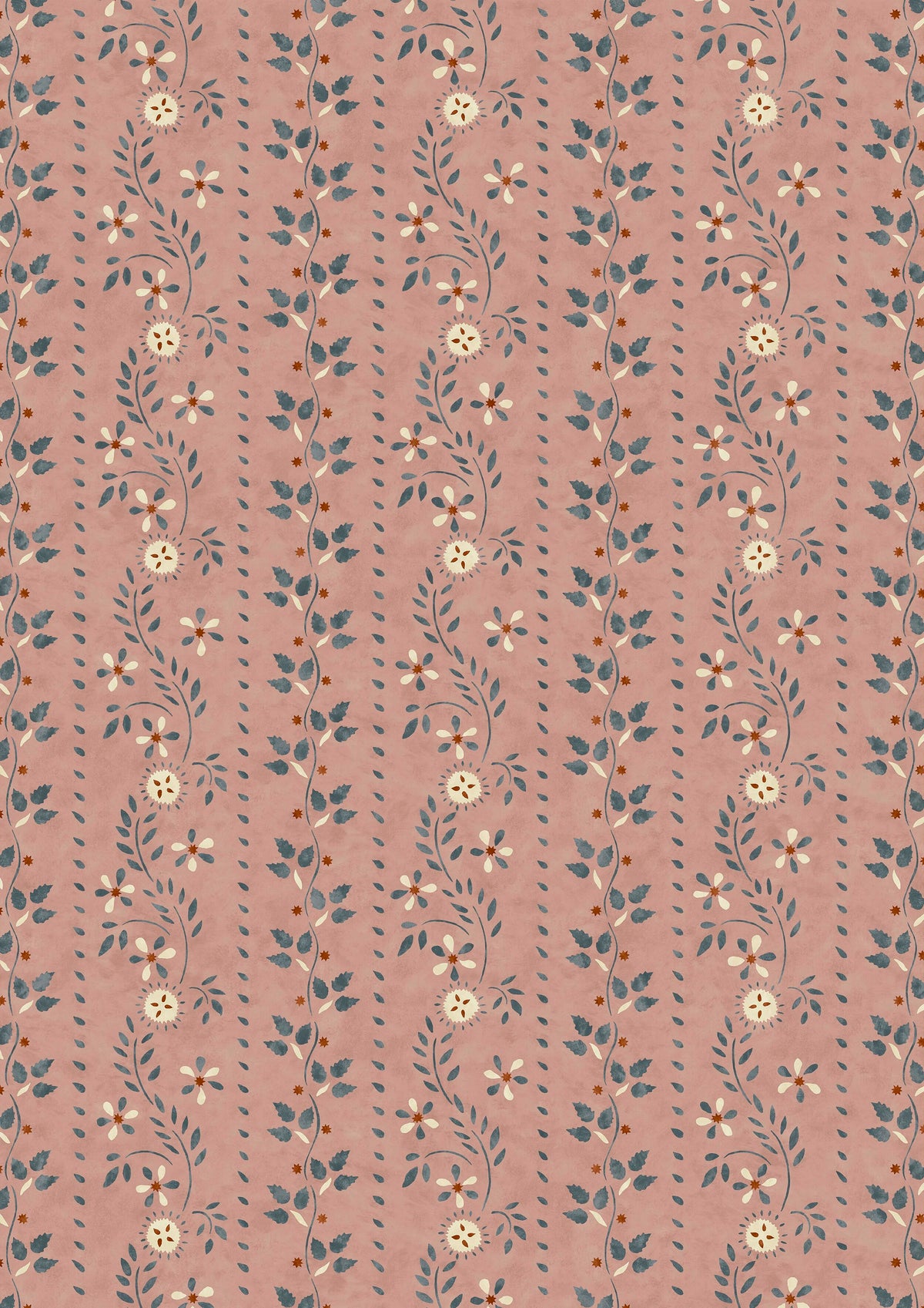 Folklore Pink Salt – volle breedte — Lewis & Wood behang