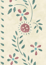 Folklore Teal Berry — Lewis & Wood behang