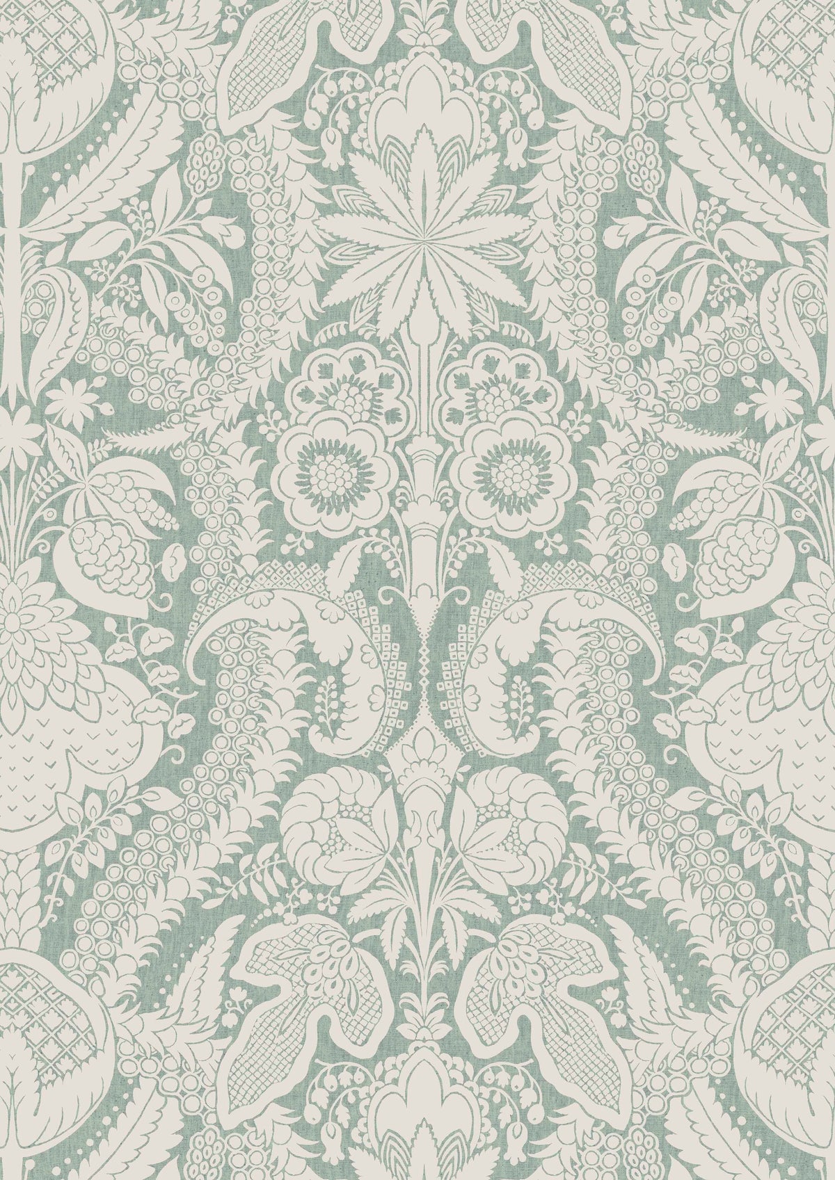 Hanbury Verdigris – närbild — Lewis & Wood tapet