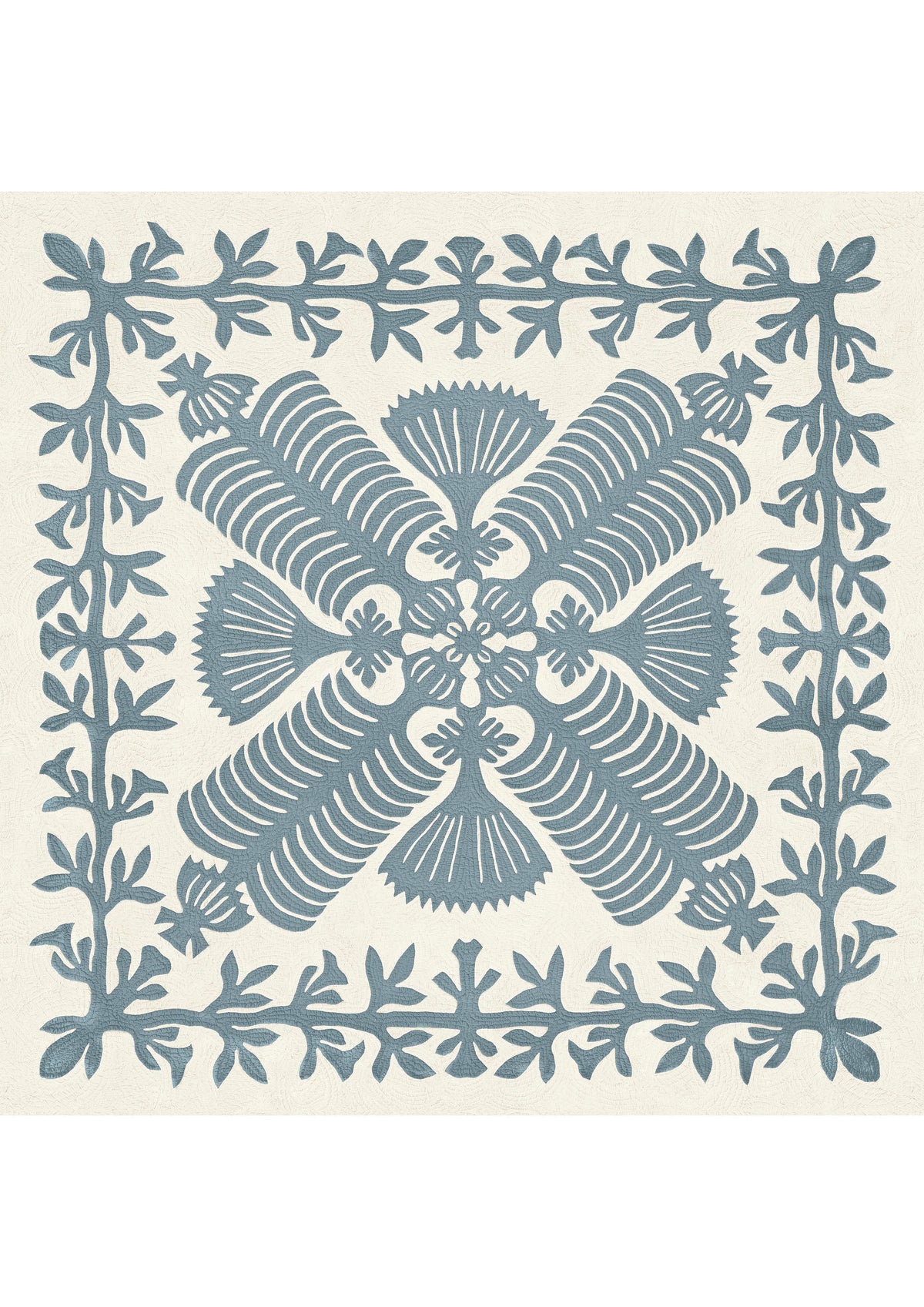 Hawaiian Quilt Bluebird – full quilt — Lewis & Wood tyg