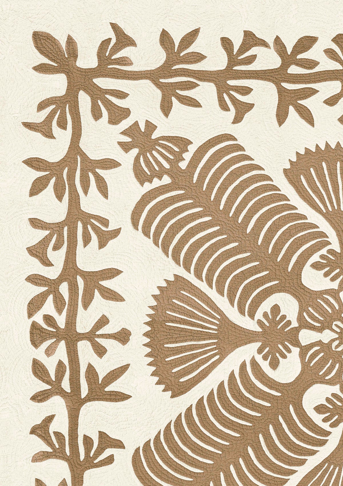 Hawaiian Quilt Sandalwood – närbild — Lewis & Wood tyg