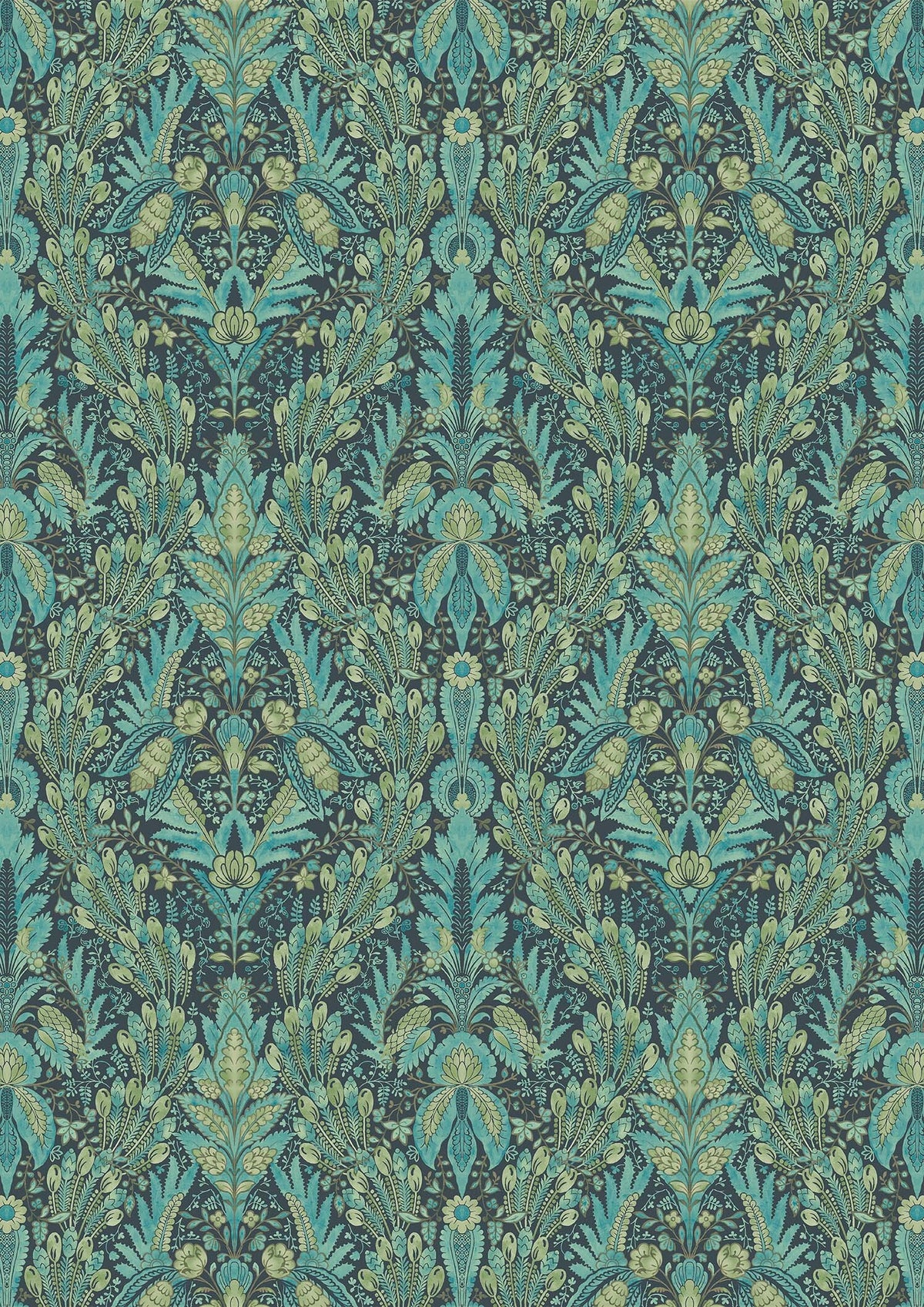 Hawksmoor Peacock – volle breedte — Lewis & Wood behang
