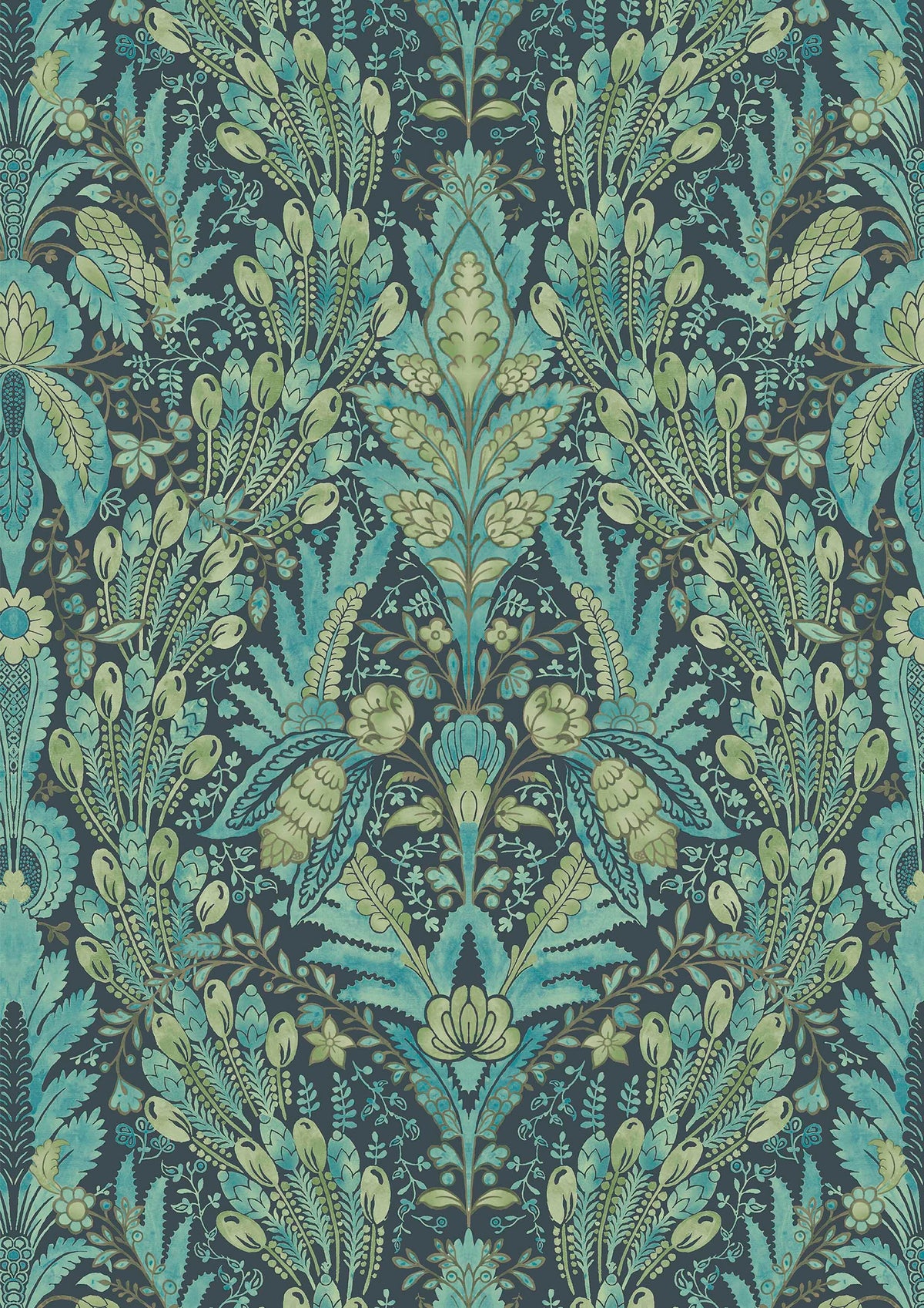 Hawksmoor Peacock – close-up — Lewis & Wood behang