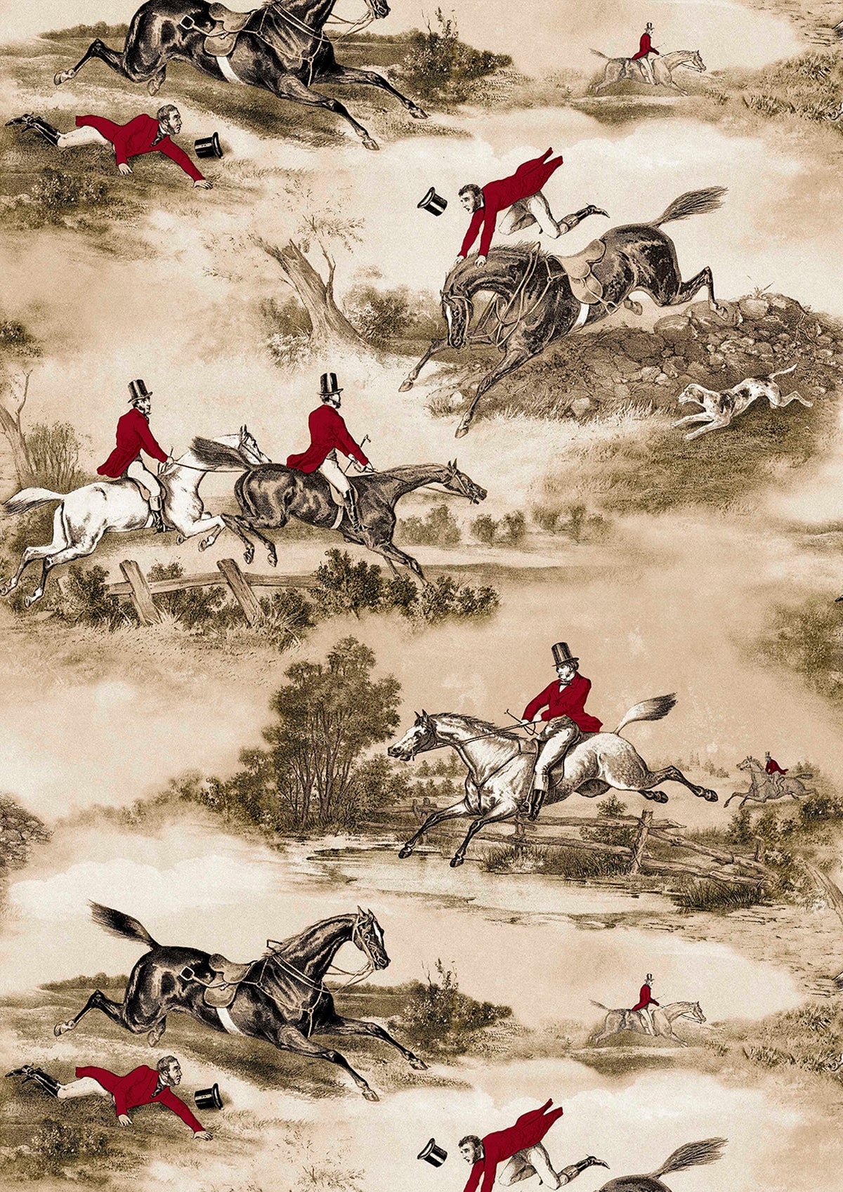 Hunting Scenes Hunting Scenes – close-up — Lewis & Wood behang