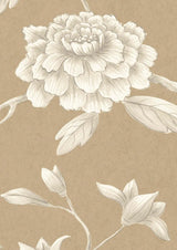 Jasper Peony Wallpaper Sample Ginger