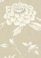 Jasper Peony Wallpaper Sample Parchment