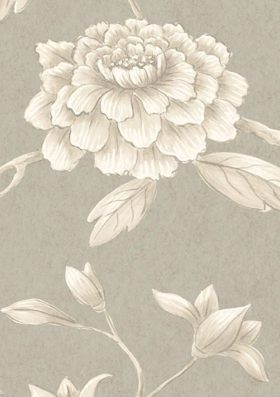 Jasper Peony Wallpaper Sample Pumice