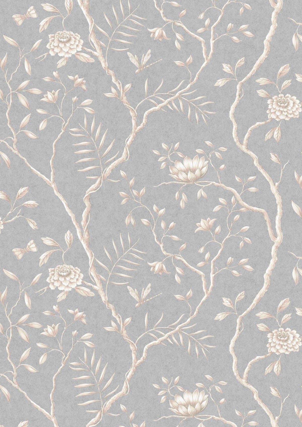 Jasper Peony Smoke – hel bredd — Lewis & Wood tapet