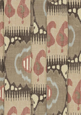 Kimono Chilli Mocha – närbild — Lewis & Wood tyg