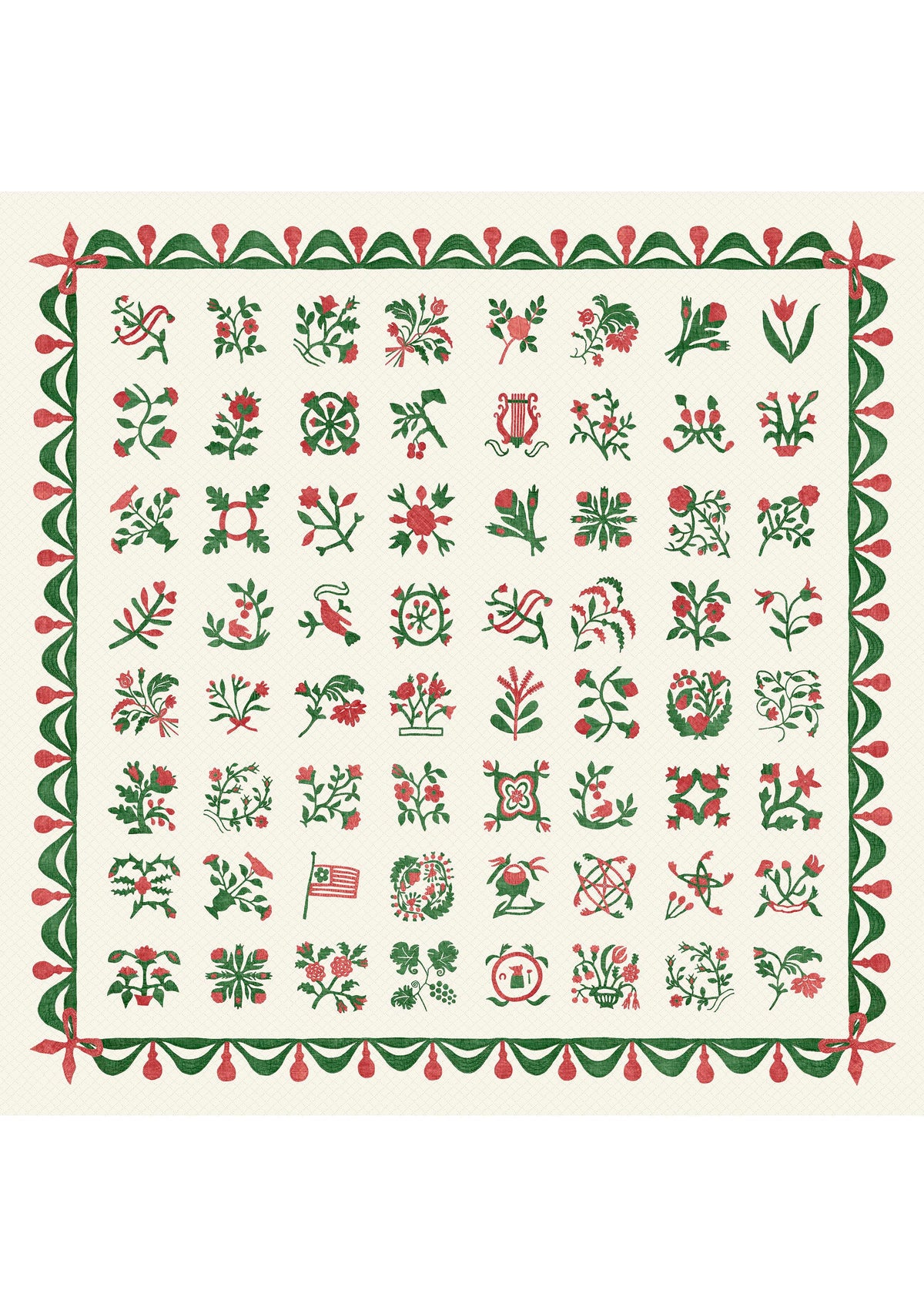 Libertyville Quilt Poppy Leaf – full quilt — Lewis & Wood stof