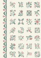 Libertyville Sage Rose – närbild — Lewis & Wood tyg