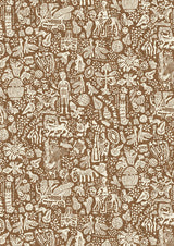 Minna Maze Ginger – close-up — Lewis & Wood behang