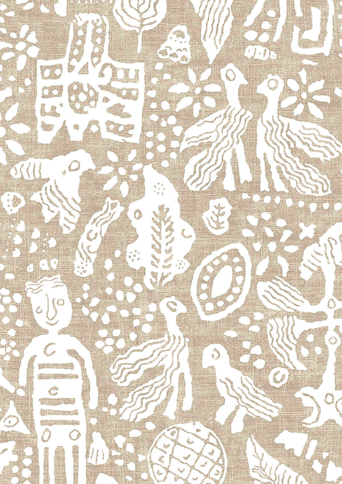 Minna Maze Raffia — Lewis & Wood behang