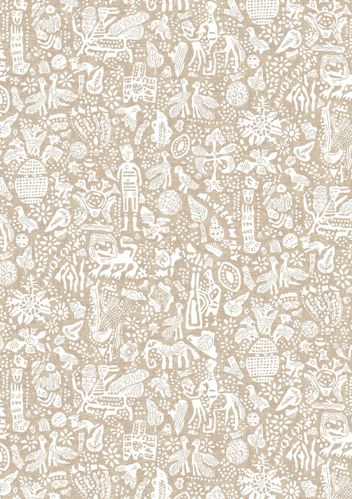 Minna Maze Raffia – close-up — Lewis & Wood behang