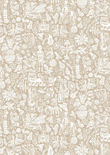 Minna Maze Raffia – close-up — Lewis & Wood behang