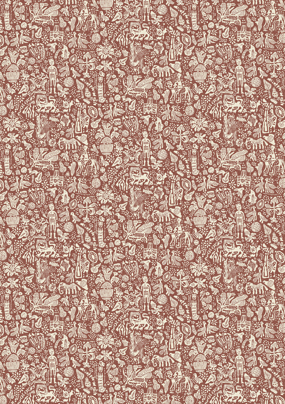 Minna Maze Russet – volle breedte — Lewis & Wood behang