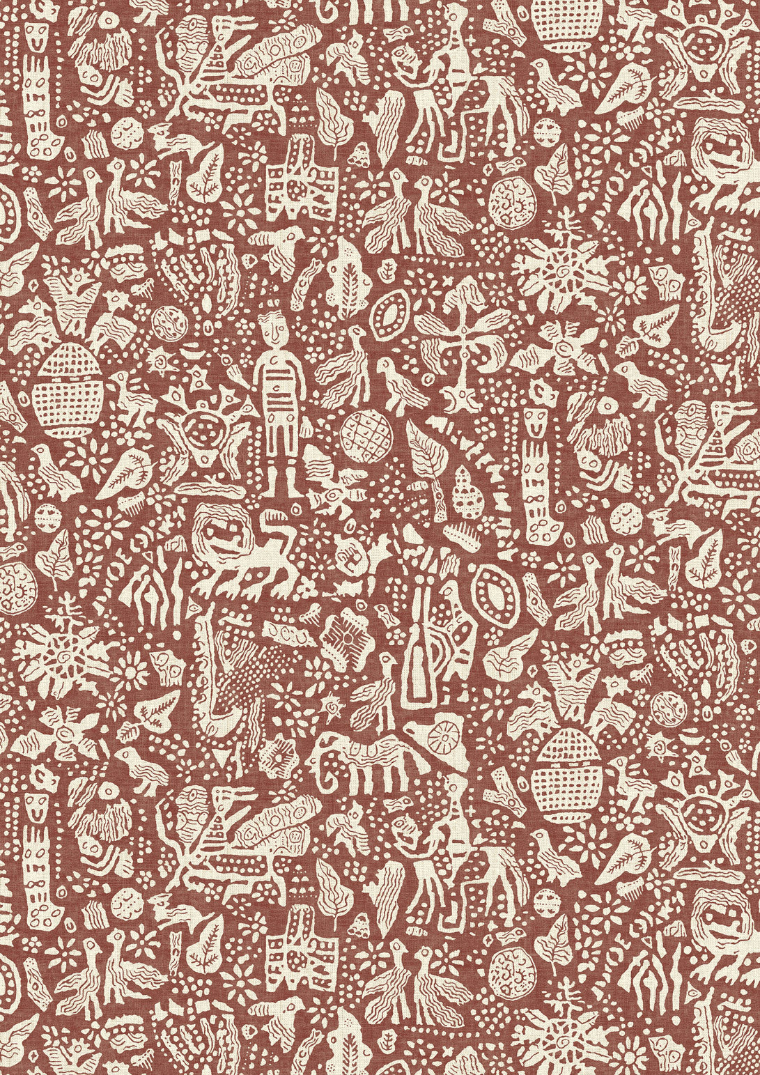 Minna Maze Russet – close-up — Lewis & Wood behang