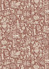 Minna Maze Russet – close-up — Lewis & Wood behang
